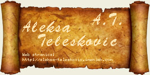 Aleksa Telesković vizit kartica